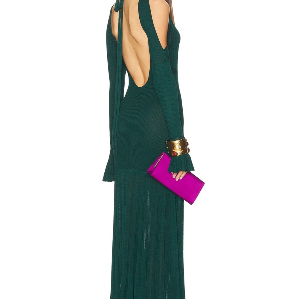 Christopher John Rogers Emerald Backless Gown - image 2